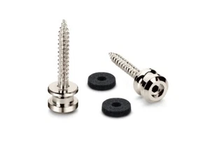 NEW Genuine Schaller Buttons (2) For S-Lock Strap Lock System - NICKEL - Picture 1 of 1