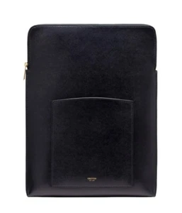 New Black Leather Oroton Inez 15 Inch / 38cm Laptop Cover. - Picture 1 of 3