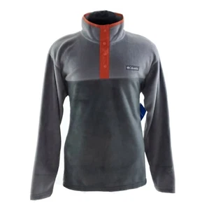 Columbia Mens XL Gray Orange Steen Mountain Half Snap Fleece Pullover Sweater - Picture 1 of 11
