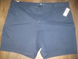 NWT IZOD Saltwater Stretch Flat Front Men's Shorts 42 Blue Casual Lounge Golf !