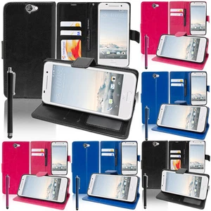 Accessoire Housse Etui Coque Portefeuille Support Video Cuir pour HTC One A9 - Zdjęcie 1 z 7