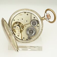 System GLASHÜTTE Silver Pocket Watch Men's no fusee duplex chronometer repeater