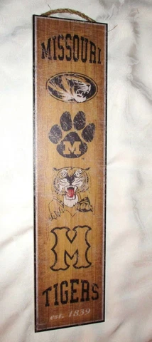 MISSOURI TIGERS Heritage Banner Wood Sign 24" x 6" #16 - NEW Cover