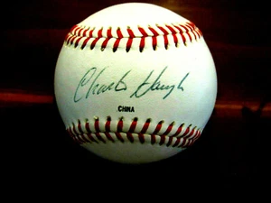 CHARLIE HOUGH TEXAS RANGERS HOF FLORIDA MARLINS SIGNED AUTO BASEBALL JSA BEAUTY - Picture 1 of 3