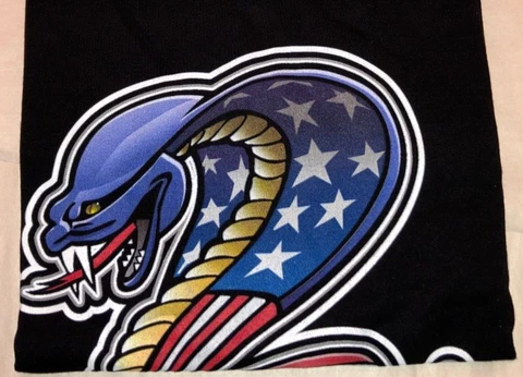 NEW! Don "THE SNAKE" Prudhomme Red White Blue SNAKE LOGO Caricature 2XL T-Shirt Cover