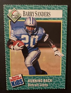 BARRY SANDERS Sports Illustrated SI for Kids 1990 *RARE*