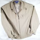 Mens XL Pendleton Jacket Brushed Cotton Camel Tan Lined Mid-Weight