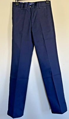 Pantalones Uniforme French Toast Relajados Cintura Ajustable Sarga Azul Marino Talla 14 Delgados Foto 1 de 4