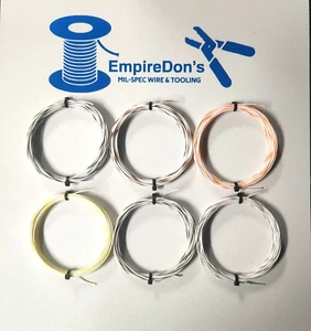 24 AWG Mil-Spec Alambre Teflón PTFE Trenzado Plateado Surtido 120 ft - Imagen 1 de 1