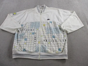 VINTAGE Nike Jacket Mens XL White Nick Bollettieri Tennis Andre Agassi Full Zip - Picture 1 of 12