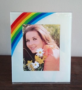Rainbow Photo Frame, Acrylic Tabletop Photo Frame - Picture 1 of 6