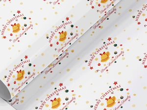 Carta da imballaggio natalizia personalizzata, confezione regalo, qualsiasi nome, qualsiasi formulazione - Foto 1 di 8