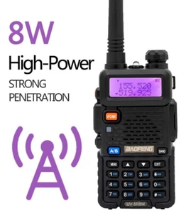 Baofeng UV-5R 8W Tri-Power Dual Band 1/4/8W Walkie Talkie Scanner Ham Radio USA - Picture 1 of 7