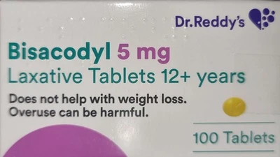 DULCOLAX GENERIC 5 x 20 (100 Tablets) Bisacodyl TWELVE PLUS 5MG GASTRO RESISTANT TABLETS