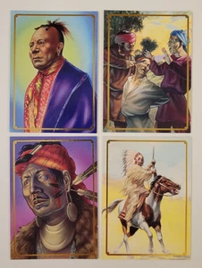 Juego completo de tarjetas promocionales Native Americans 1995 4 casi nuevo/como nuevo actualización no deportiva indios - Imagen 1 de 4