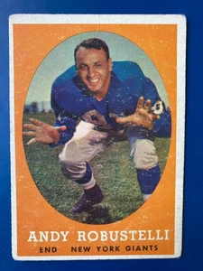 1958 Topps Football #15 Andy Robustelli New York Giants G/VG - Bild 1 von 2