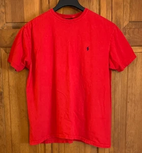 Men's POLO by Ralph Lauren Short Sleeve Red Cotton T-Shirt Tag Size M - Picture 1 of 4
