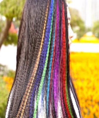 Extensiones de cabello plumas sintéticas, lote de 6 (clips no incluidos) Foto 1 de 4