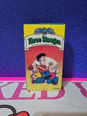 Kid Video The Three Stooges Vol. 1, 4 Color Cartoons VHS - Larry, Moe & Curly - Image 1 of 4