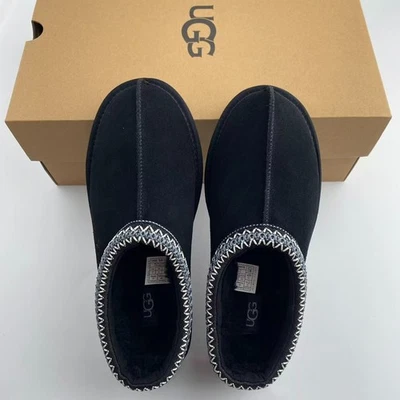 UGG Women's Tasman II Black Women's Shoes Suede Upper Wool Slippers US 6-11 - Image 1 of 4
