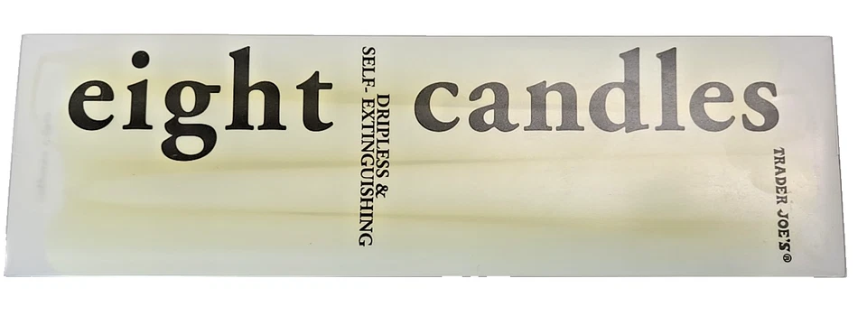 2 -trader Joe's Eight Candles Dripless Self-extinguishing Unscented Ivory