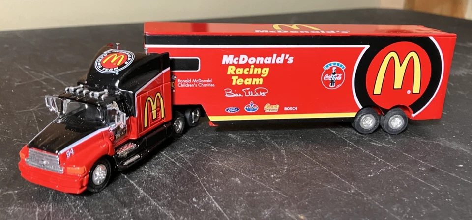 1:64 Racing Champions Premier Bill Elliott NASCAR Ford Hauler Truck & Trailer - Image 1 of 4