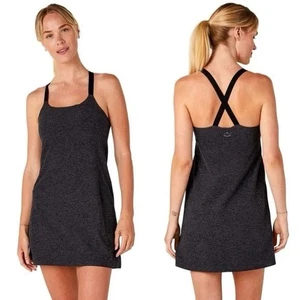 BEYOND YOGA Spacedye Move It Dress Darkest Gray Black Night Shorts Bra X-Small - Picture 1 of 6