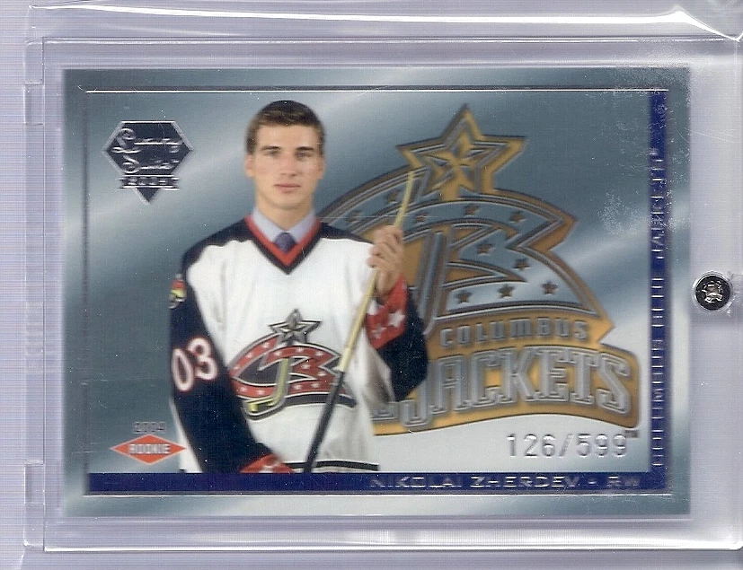 03-04 2003-04 LUXURY SUITE NIKOLAI ZHERDEV ROOKIE RC /599 62 BLUE JACKETS - Image 1 of 1