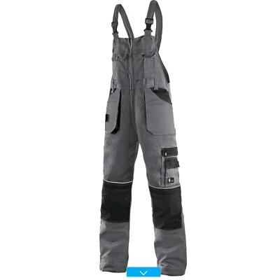 CXS Schutzhose Arbeitslatzhose Kniepolstertaschen Cargohose Arbeitshose Träger(OR-L)