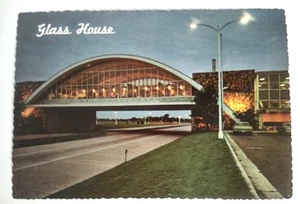 Tulsa OK Joplin MO Postcard Glass House Restaurant Will Rogers Turnpike - Picture 1 of 11