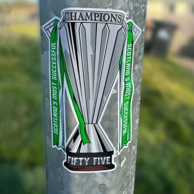 Large League Trophy 55 Stickers (A5 – 6 Pack) Celtic Glasgow Champions Bhoys CFC