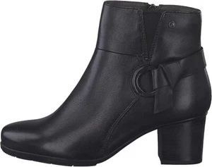 Tamaris bequeme schwarze Damen-Lederstiefelette UK-Größe 5 Weite neu im Karton - Bild 1 von 5