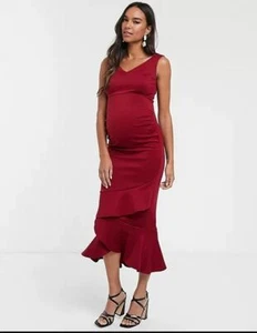 True Violet Maternity Damen Kleid Schwangerschaft Midikleid rot Gr.42 - Bild 1 von 2
