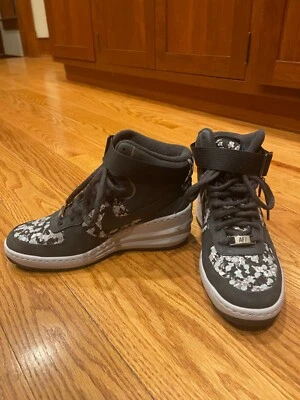 Женские NIKE Lunar Force 1 Dunk Sky Hi скрытый клин темный пепел редкая образец размер 7 - Изображение 1 из 4