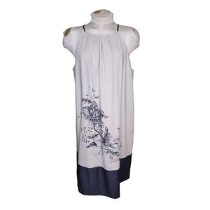 Loft Linen Blend Floral Sleeveless Dress NWT Size 12 - Picture 1 of 5