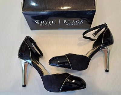 Tacones de aguja Casa Blanca Mercado Negro Cupido - zapato talla 9 M (WHBM) Foto 1 de 4