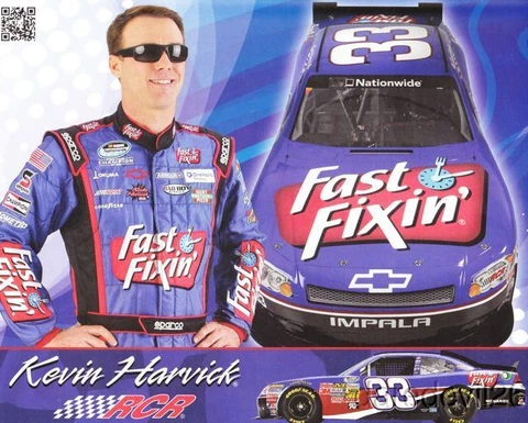 2012 Kevin Harvick Fast Fixin' Chevy Impala NASCAR postcard Cover