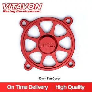 Vitavon CNC Aluminium 40 mm Lüfterabdeckung für 40 mm Lüfter rot - Bild 1 von 2