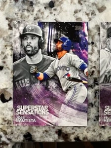 2018 TOPPS SERIES 1 SUPERSTAR SENSATION CARD BLUE JAYS JOSE BAUTISTA #SSS-7 - Picture 1 of 1
