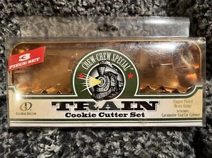 Global Decor Chew Chew Special Train Cookie Cutter 3 Pc Set 2003 Copper Plated - Picture 1 of 3