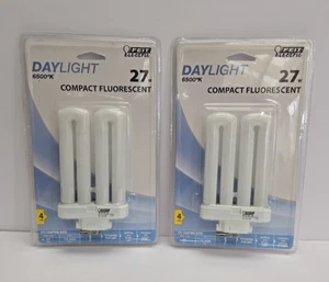 Set 2 FEIT Electric 27w Compact Fluorescent for CFL DAYLIGHT 6500k 4-Pin Bulb - Picture 1 of 7