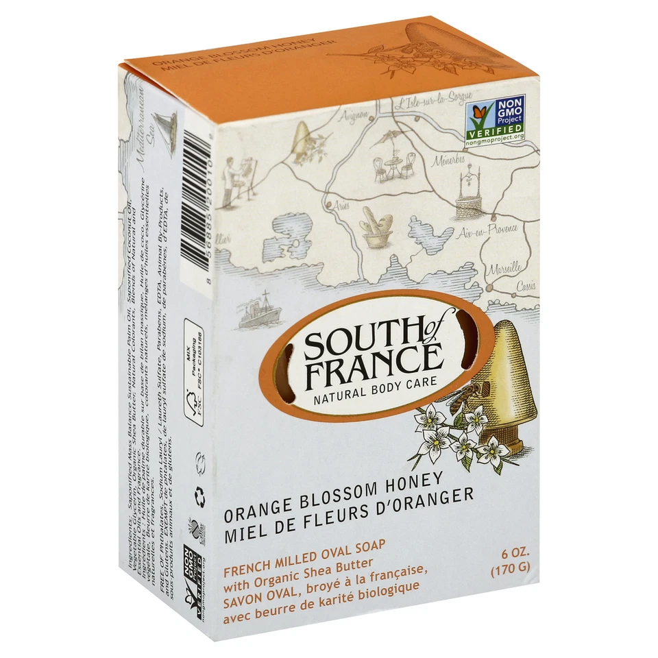 South of France Orange Blossom & Honey Soap Bar 6 oz Pack of 6 - Image 1 of 1