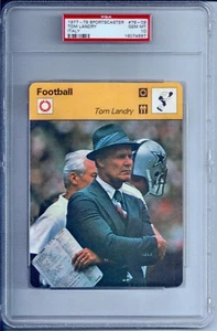 1977-79 Sportscaster Football #78-09 Tom Landry Dallas Cowboys PSA 10 - Picture 1 of 2