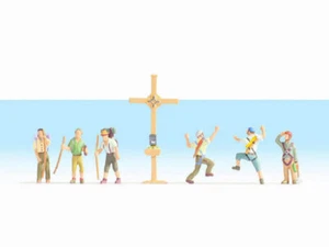 NOCH 15874 Bergwanderer und Bergsteiger mit Gipfelkreuz 6 Figuren H0 Neu - Bild 1 von 1