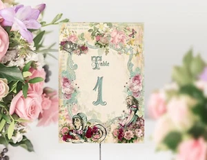 Cartes numéros de table Alice au pays des merveilles Mulberry Storybook - toute occasion - Photo 1/5
