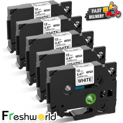 Brother P-Touch TZe-231 TZe-221 TZe-251 Label Tape 12mm 9mm 24mm Laminated White - image 1 of 4