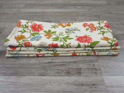 De Colección Funda de Almohada Bibb Rojo Crema Floral Estuche Años 80 20X31 Estándar Retro Juego de 4 Foto 1 de 4
