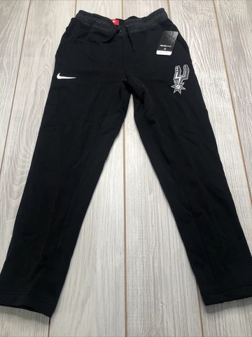 New Nike Youth San Antonio Spurs NBA Sweatpants Size Kids Medium Black Cover