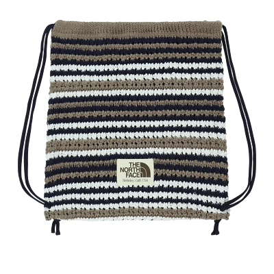 New THE NORTH FACE CROCHET DRAWSTRING BAG BEIGE BROWN NN2PR19L TAKSE - Image 1 of 4