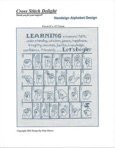 Handsign Alphabet Cross Stitch Delight Counted Cross Stitch Pattern or Chart - Picture 1 of 1